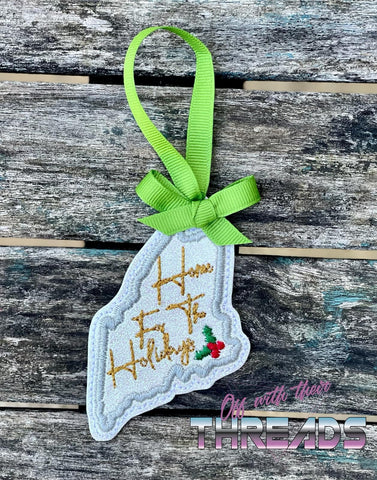 DIGITAL DOWNLOAD Maine State Bookmark Ornament Gift Tag