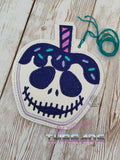 DIGITAL DOWNLOAD Skelly Candy Apple Bookmark Ornament Gift Tag