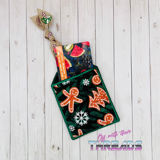 DIGITAL DOWNLOAD Card Holder Pocket Ornament and Gift Tag
