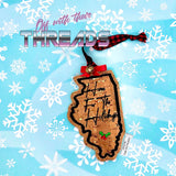 DIGITAL DOWNLOAD Illinois State Bookmark Ornament Gift Tag