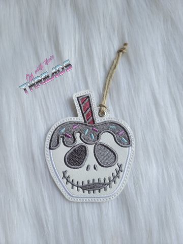 DIGITAL DOWNLOAD Skelly Candy Apple Bookmark Ornament Gift Tag