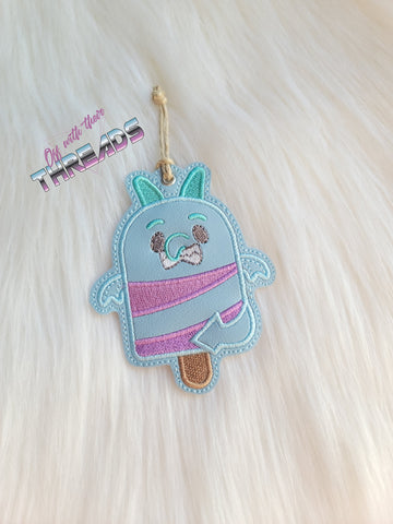 DIGITAL DOWNLOAD Triple Berry Popsicle Blue Demon Bookmark Ornament Gift Tag