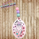 DIGITAL DOWNLOAD Floral Ghost Set One Bookmark Ornament Gift Tag