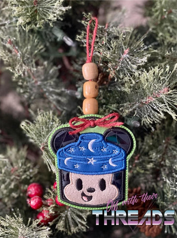DIGITAL DOWNLOAD Applique Mouse Bucket Ornament Gift Tag Bookmark