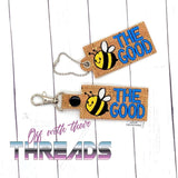 DIGITAL DOWNLOAD Bee The Good Snap Tab Key Chain and Eyelet Charm
