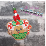 DIGITAL DOWNLOAD Peppermint Cupcake Mouse Bookmark Ornament Gift Tag