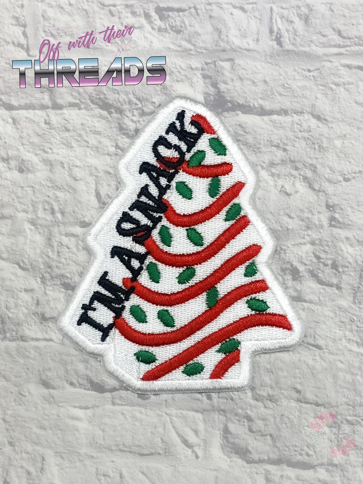 DIGITAL DOWNLOAD Christmas Tree Cake I'm A Snack Patch 3 SIZES INCLUDED