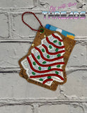 DIGITAL DOWNLOAD Applique Christmas Tree Cake Gift Card Holder Ornament Gift Tag