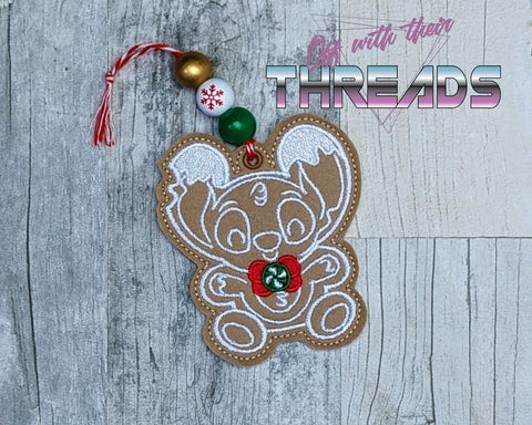 DIGITAL DOWNLOAD Alien Gingerbread Cookie Bookmark Ornament Gift Tag