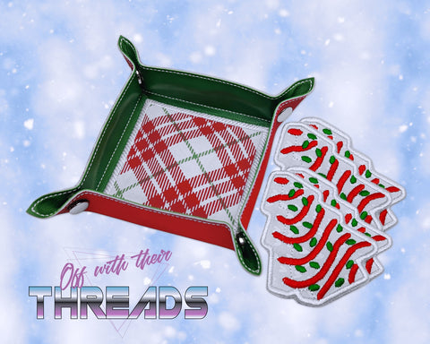 DIGITAL DOWNLOAD Christmas Tree Cake Reusable Makeup Pad and Applique Tray Set INCLUDES 2 SIZES