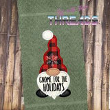 DIGITAL DOWNLOAD Applique Gnome For The Holidays 6 SIZES INCLUDED