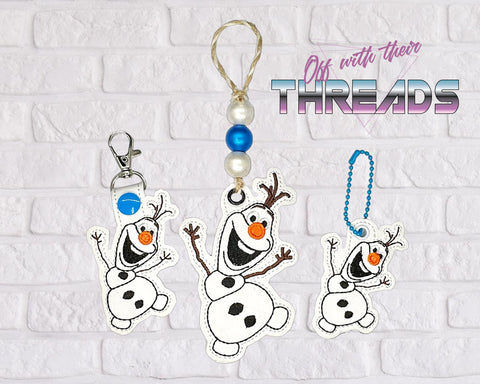 DIGITAL DOWNLOAD Snowman Snap Tab Eyelet and Ornament Bundle