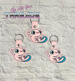 DIGITAL DOWNLOAD Axolotl Snap Tab Keychain