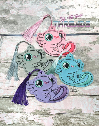 DIGITAL DOWNLOAD Axolotl Bookmark Ornament Gift Tag