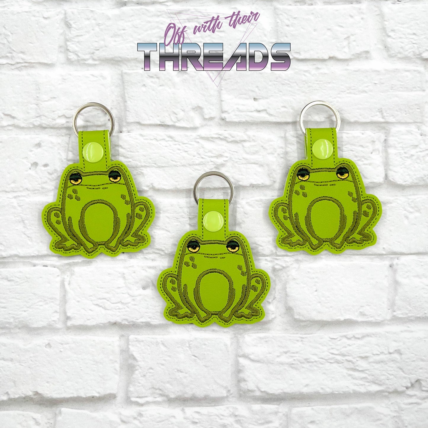 DIGITAL DOWNLOAD Grumpy Frog Snap Tab Key Chain