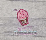 DIGITAL DOWNLOAD Valentine Ice Cream Cone Patch 3 SIZES INCLUDED