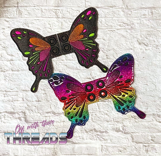 DIGITAL DOWNLOAD Butterfly Shoe Wings Boot SATIN AND BEAN STITCH EYELET OPTIONS INCLUDED