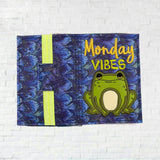 DIGITAL DOWNLOAD Applique Monday Vibes Grumpy Frog Mini Composition Notebook Cover