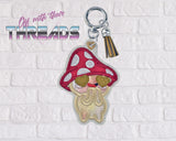 DIGITAL DOWNLOAD Applique Toadstsool Bookmark Ornament Gift Tag