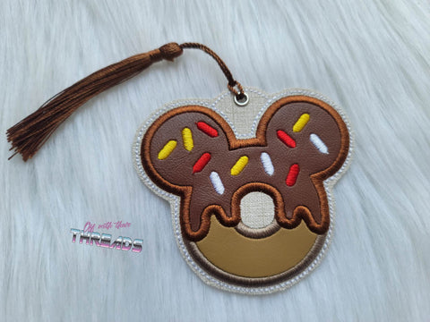 DIGITAL DOWNLOAD Applique Mouse Donut Ornament Bookmark Gift Tag