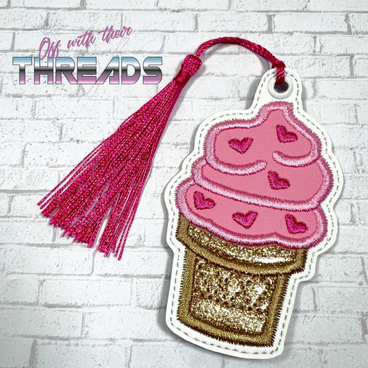 DIGITAL DOWNLOAD Applique Ice Cream Bookmark Ornament Gift Tag