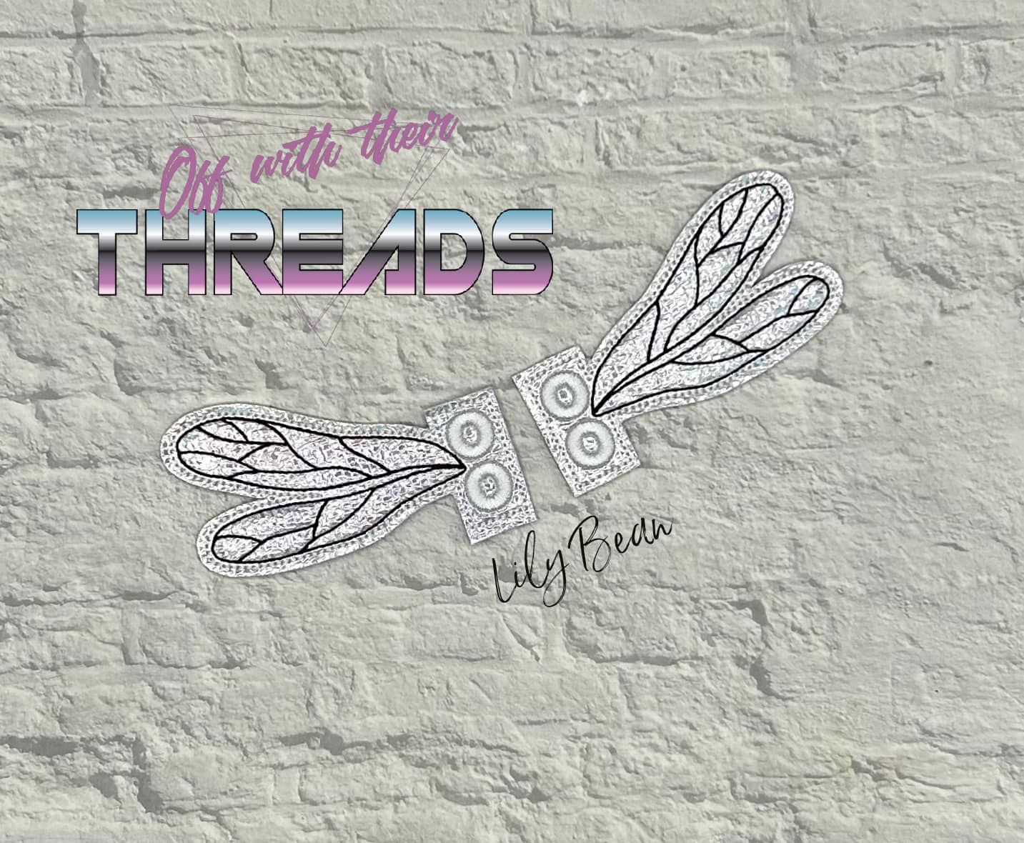 DIGITAL DOWNLOAD Dragonfly Wings Shoe Boot SATIN AND BEAN STITCH EYELET OPTIONS INCLUDED