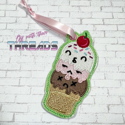 DIGITAL DOWNLOAD Ice Cream Trio Bookmark Ornament Gift Tag