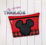 DIGITAL DOWNLOAD Applique Mouse Clutch Bag Set 4 SIZES INCLUDED