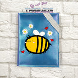 DIGITAL DOWNLOAD Applique Happy Bee A6 Notebook Cover