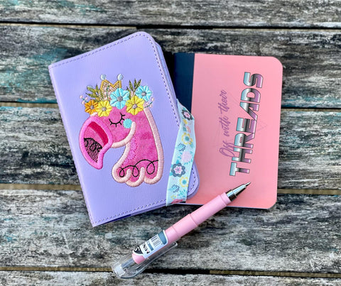 DIGITAL DOWNLOAD Applique Flamingo Mini Comp Book Cover