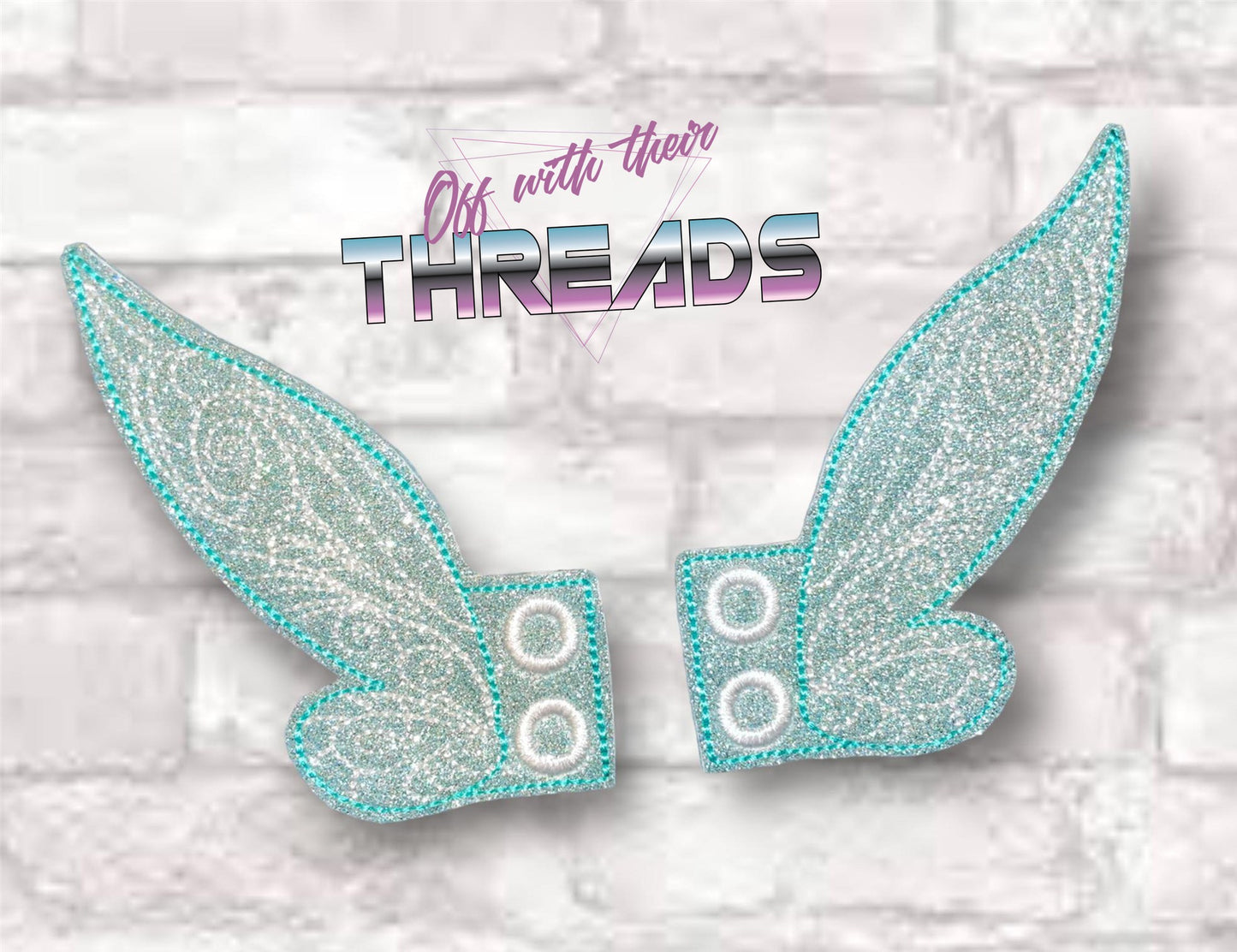 DIGITAL DOWNLOAD Fairy Pixie Wings Shoe Boot SATIN AND BEAN STITCH EYELET OPTIONS INCLUDED