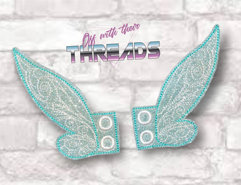 DIGITAL DOWNLOAD Fairy Pixie Wings Shoe Boot SATIN AND BEAN STITCH EYELET OPTIONS INCLUDED