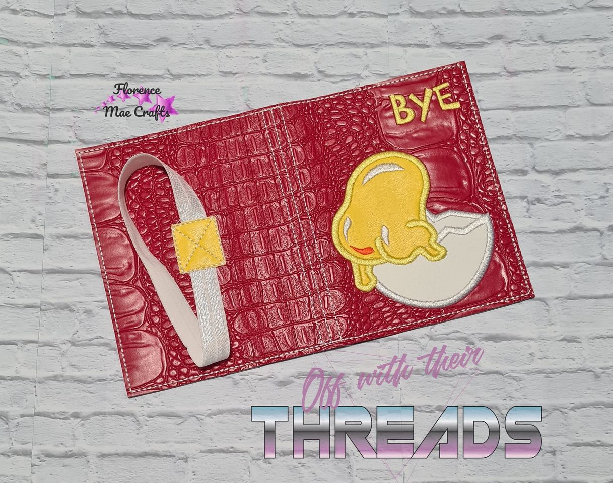 DIGITAL DOWNLOAD Applique Bye Egg A6 Notebook Cover