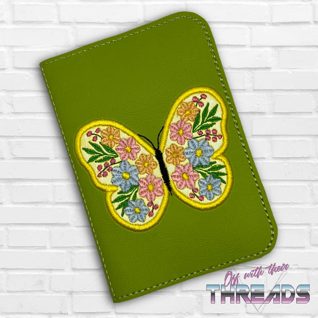 DIGITAL DOWNLOAD Applique Floral Butterfly Mini Comp Book Cover