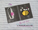 DIGITAL DOWNLOAD Applique Happy Bee A6 Notebook Cover