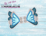 DIGITAL DOWNLOAD Applique Pixie Fairy Wings Shoe Boot SATIN AND BEAN STITCH EYELET OPTIONS INCLUDED