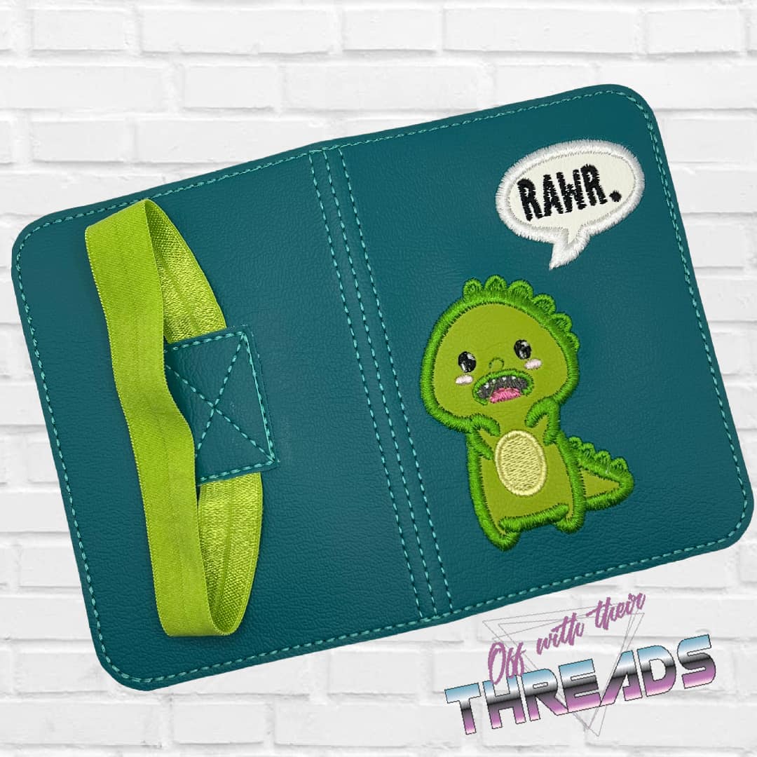 DIGITAL DOWNLOAD Applique Rawr Dinosaur Mini Comp Book Cover