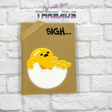 DIGITAL DOWNLOAD Applique Sigh Egg A6 Notebook Cover