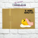 DIGITAL DOWNLOAD Applique 5 More Minutes Egg A6 Notebook Cover