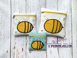 DIGITAL DOWNLOAD Applique Chubby Bee Bag Set 3 SIZES INCLUDED