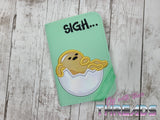 DIGITAL DOWNLOAD Applique Sigh Egg Mini Comp Book Cover