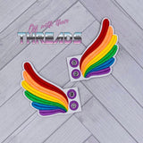 DIGITAL DOWNLOAD Rainbow Wings Shoe Boot SATIN AND BEAN STITCH EYELET OPTIONS INCLUDED
