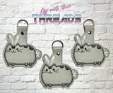DIGITAL DOWNLOAD Bunny Kitty Snap Tab Key Chain