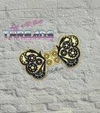 DIGITAL DOWNLOAD Steampunk Butterfly Shoe Boot Wings SATIN AND BEAN STITCH EYELET OPTIONS INCLUDED