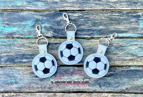 DIGITAL DOWNLOAD Soccer Ball Snap Tab Key Chain