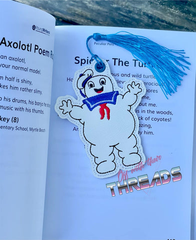 DIGITAL DOWNLOAD Marshmallow Man Bookmark Ornament Gift Tag
