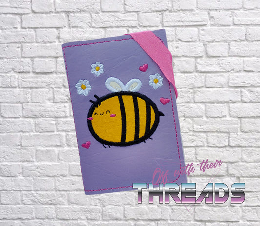 DIGITAL DOWNLOAD Applique Happy Bee Mini Composition Notebook Cover