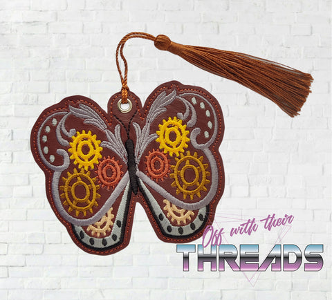 DIGITAL DOWNLOAD Steampunk Butterfly Bookmark Ornament Gift Tag