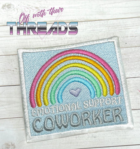 DIGITAL DOWNLOAD Emotional Support Coworker Patch 3 SIZES INCLUDED