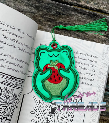 DIGITAL DOWNLOAD Strawberry Frog Bookmark Ornament Gift Tag
